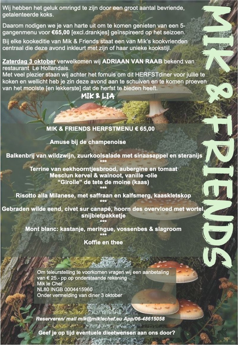 Menu Mik & Friends